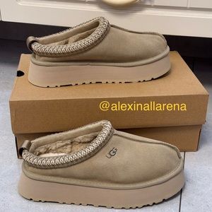 UGG Tazz Platform Slippers Mustard Seed